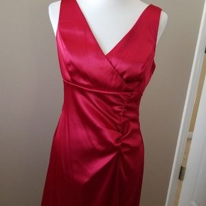 NWT Betsy Adam  red satin dress sz 10